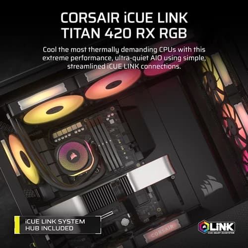 CORSAIR iCUE LINK Titan 420 RX RGB CPU Liquid Cooler